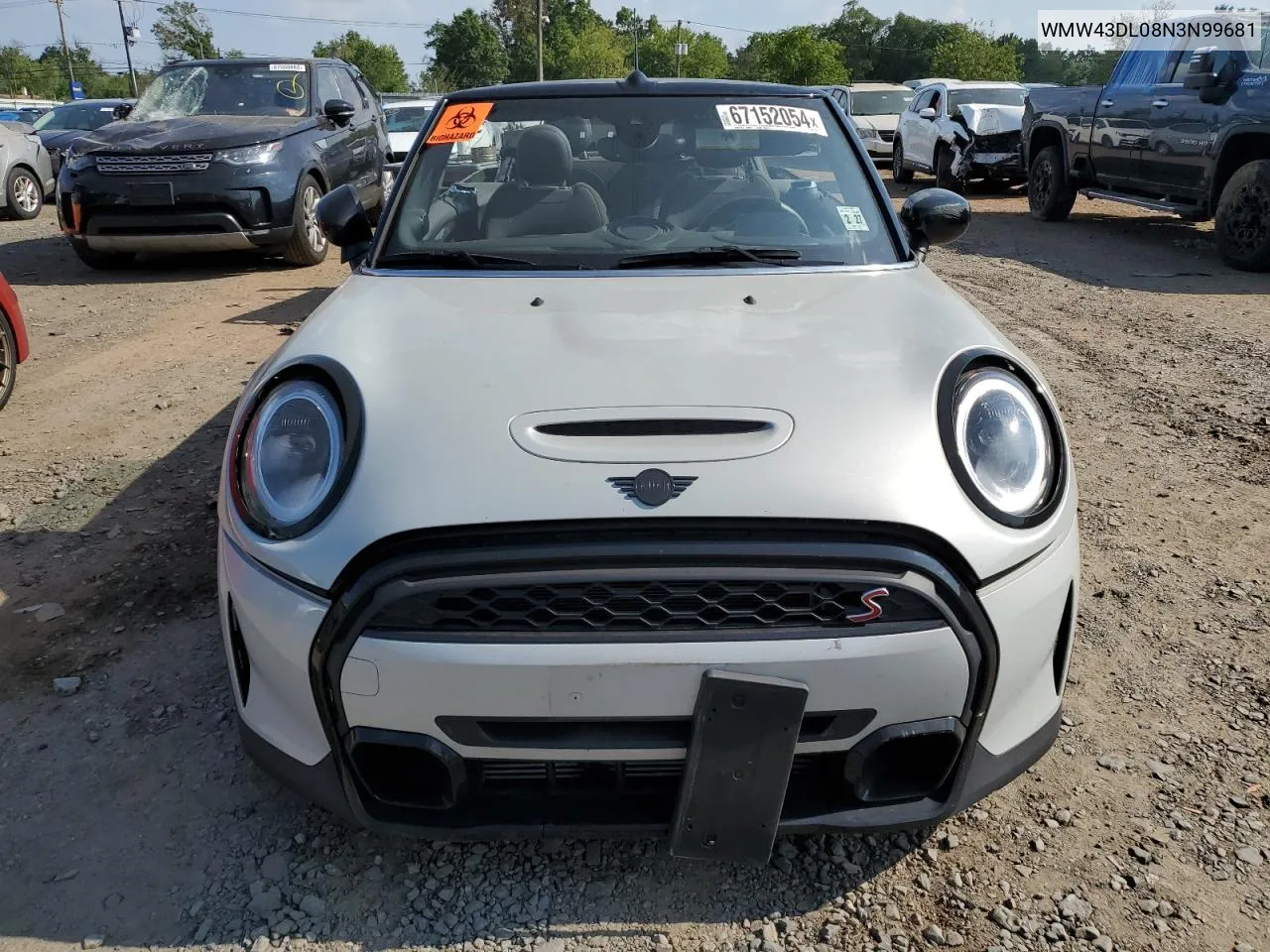 2022 Mini Cooper S VIN: WMW43DL08N3N99681 Lot: 67152054