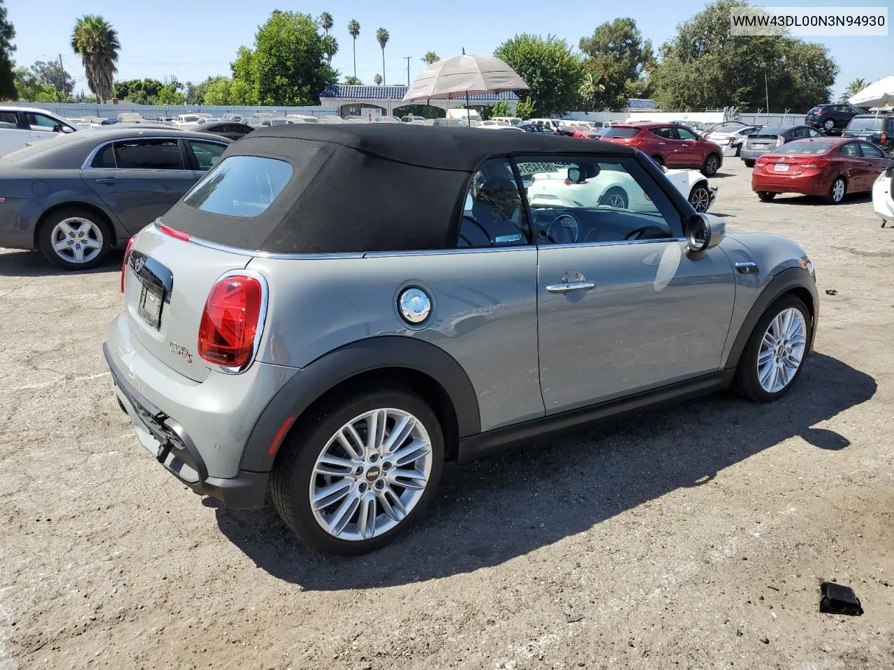 2022 Mini Cooper S VIN: WMW43DL00N3N94930 Lot: 68142514