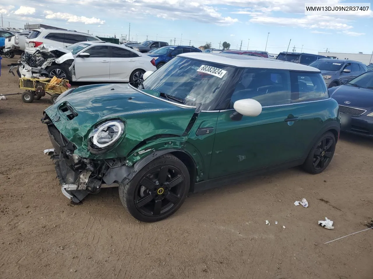 2022 Mini Cooper Se VIN: WMW13DJ09N2R37407 Lot: 68382824