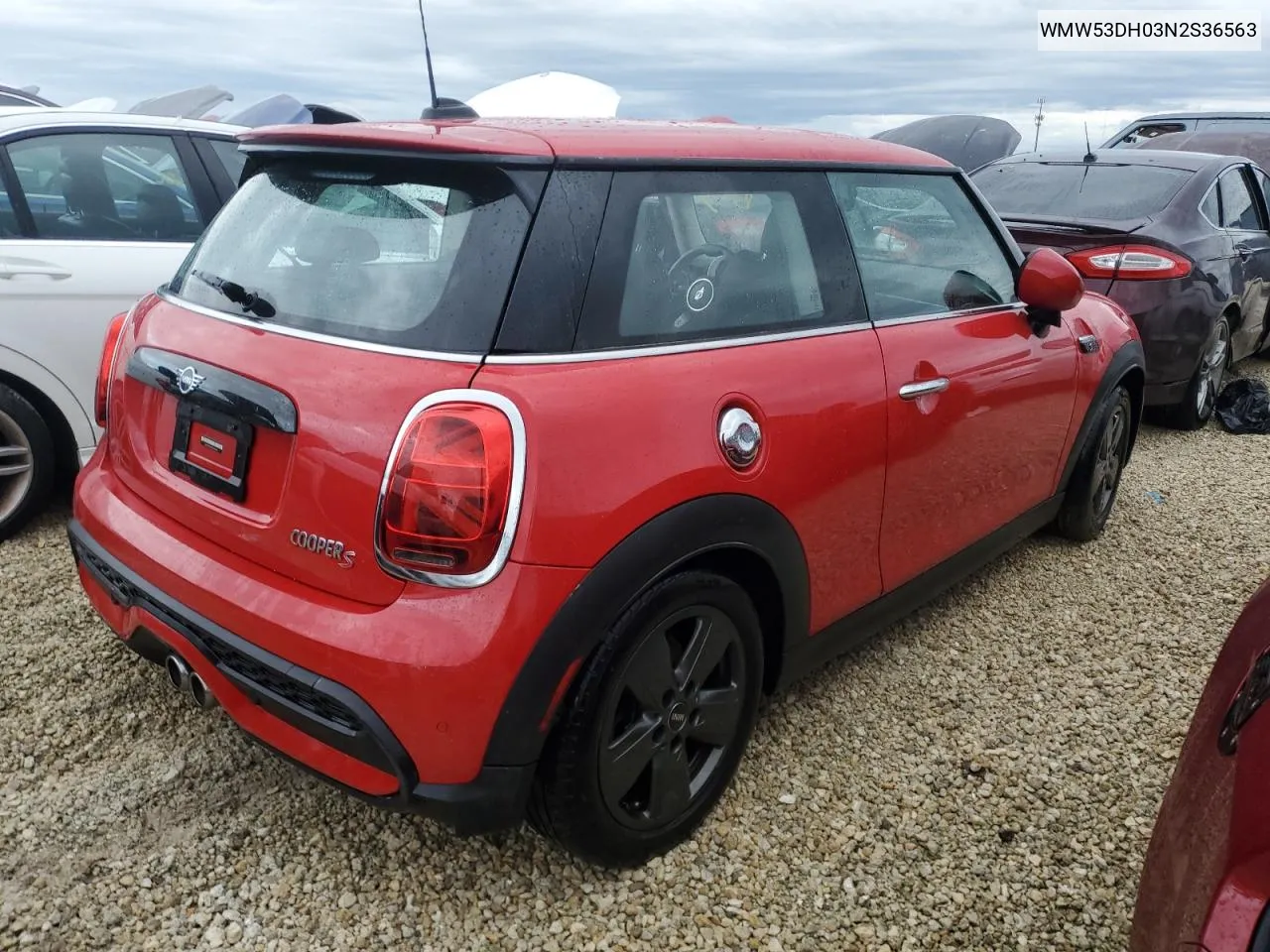 2022 Mini Cooper S VIN: WMW53DH03N2S36563 Lot: 74345444