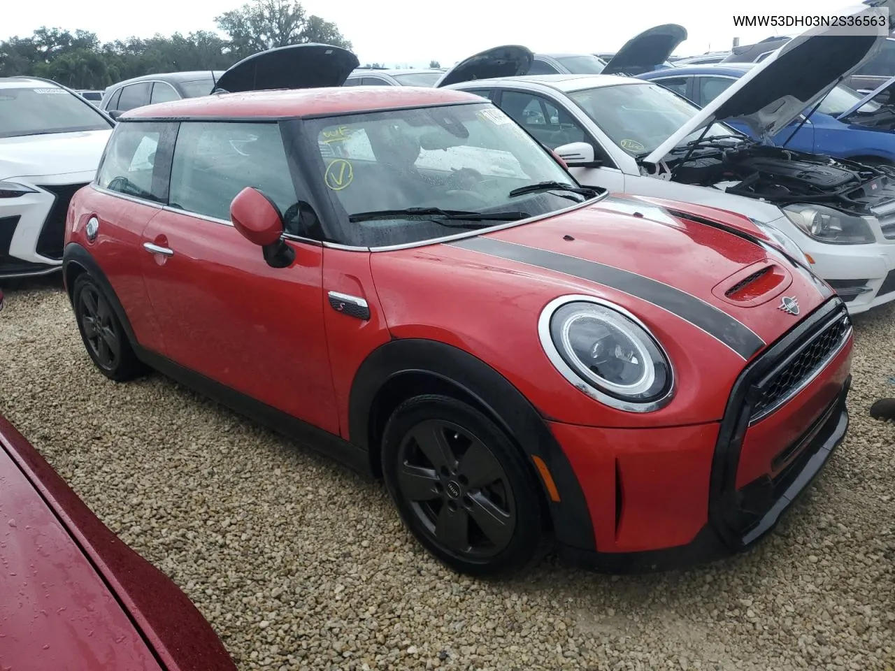 2022 Mini Cooper S VIN: WMW53DH03N2S36563 Lot: 74345444