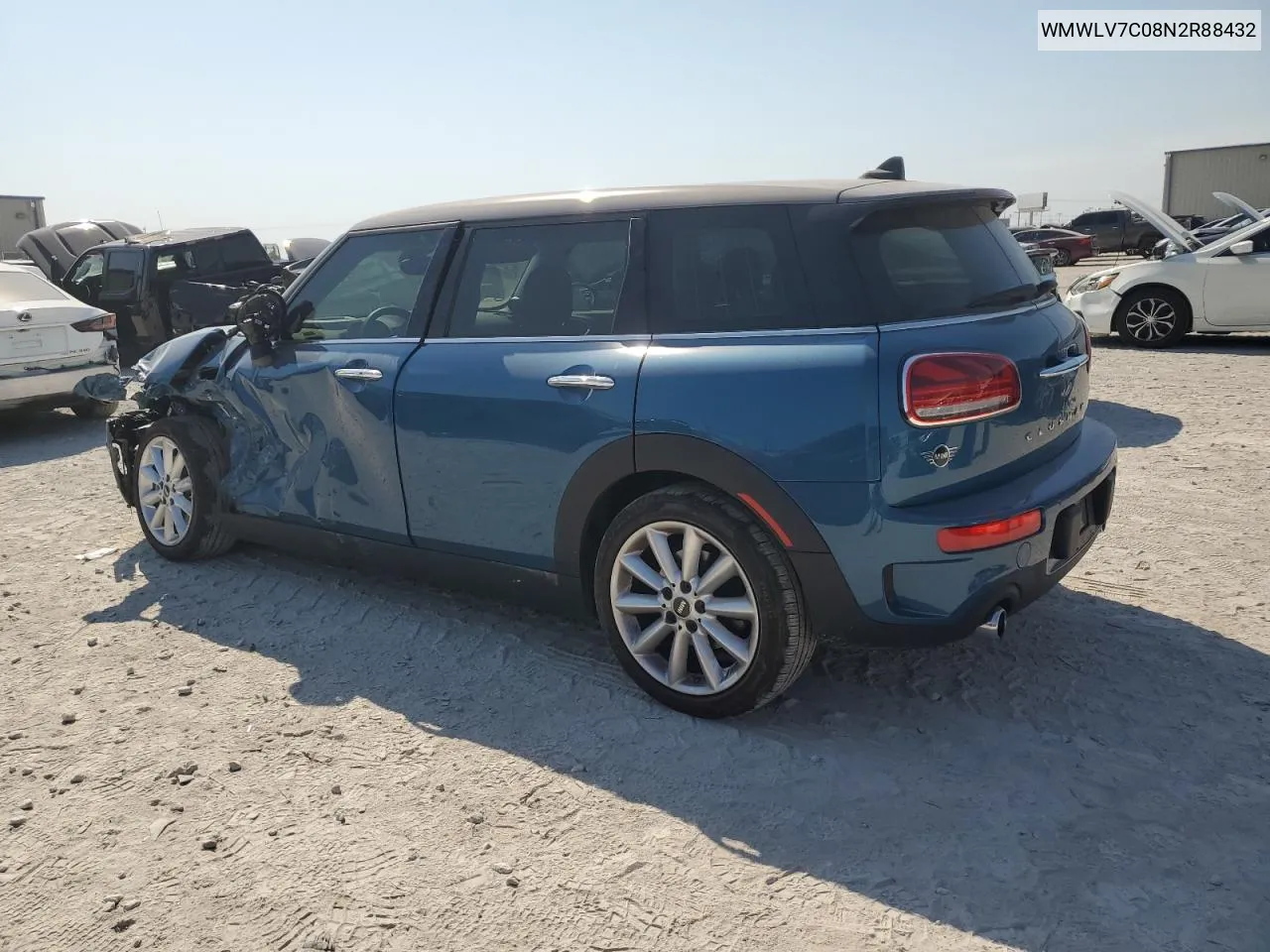 2022 Mini Cooper S Clubman VIN: WMWLV7C08N2R88432 Lot: 74361674