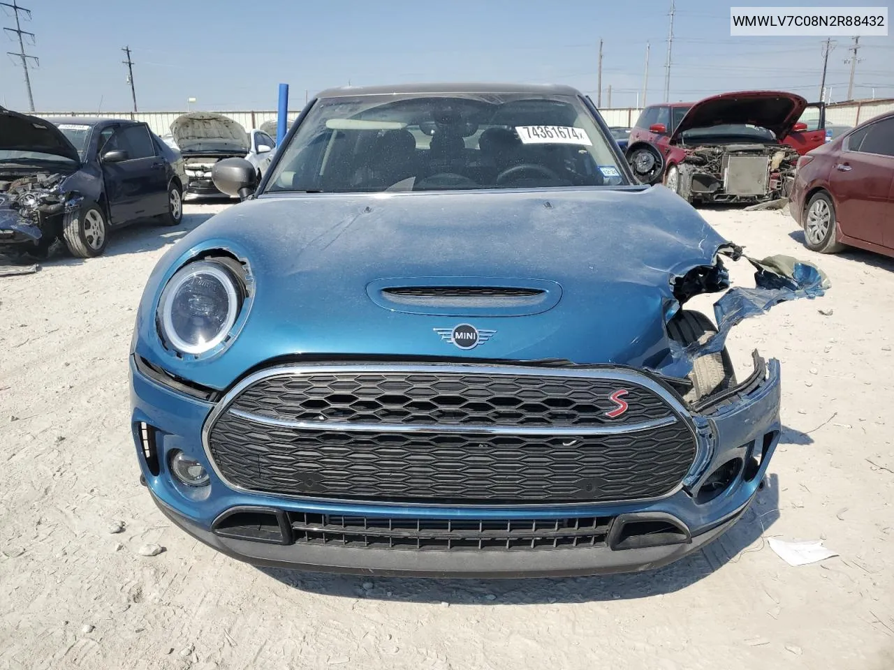 2022 Mini Cooper S Clubman VIN: WMWLV7C08N2R88432 Lot: 74361674