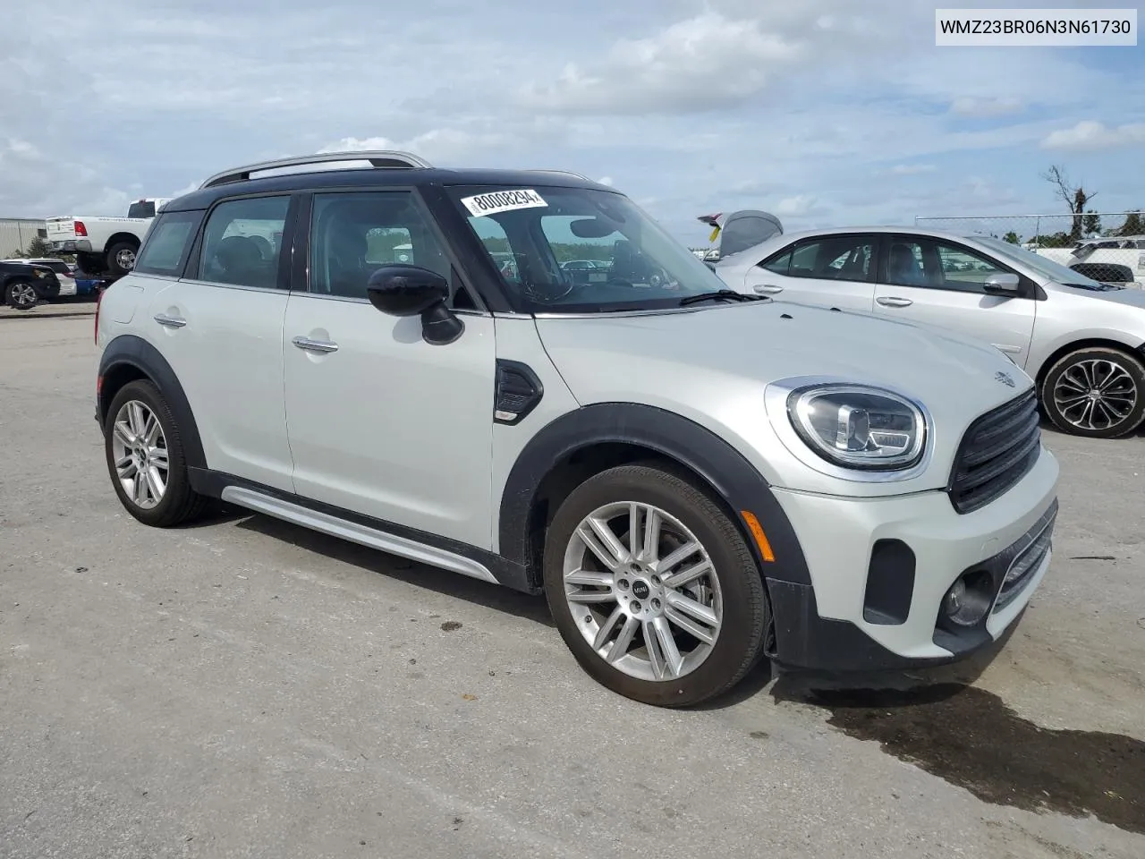 2022 Mini Cooper Countryman VIN: WMZ23BR06N3N61730 Lot: 80008294