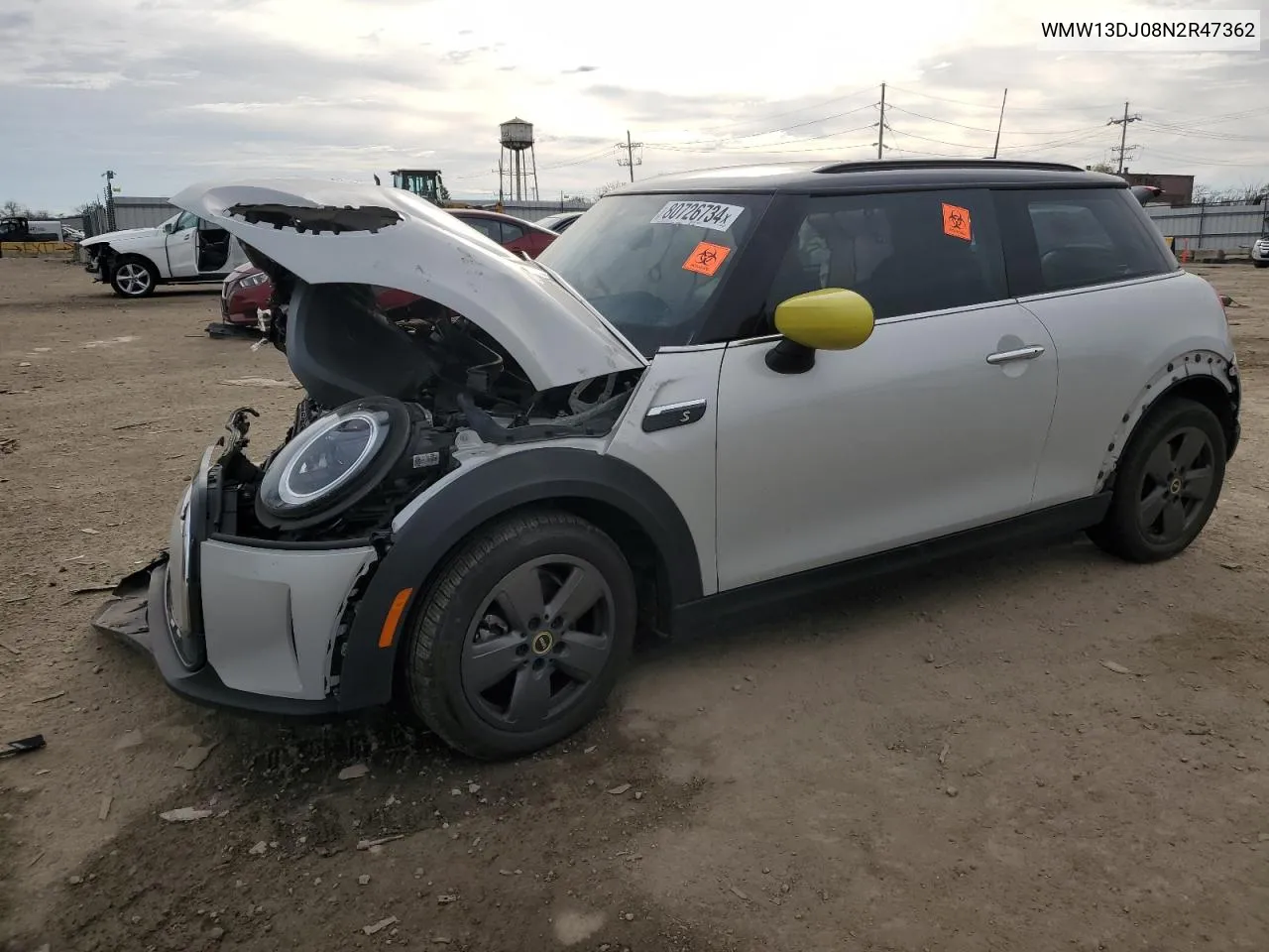 2022 Mini Cooper Se VIN: WMW13DJ08N2R47362 Lot: 80726734