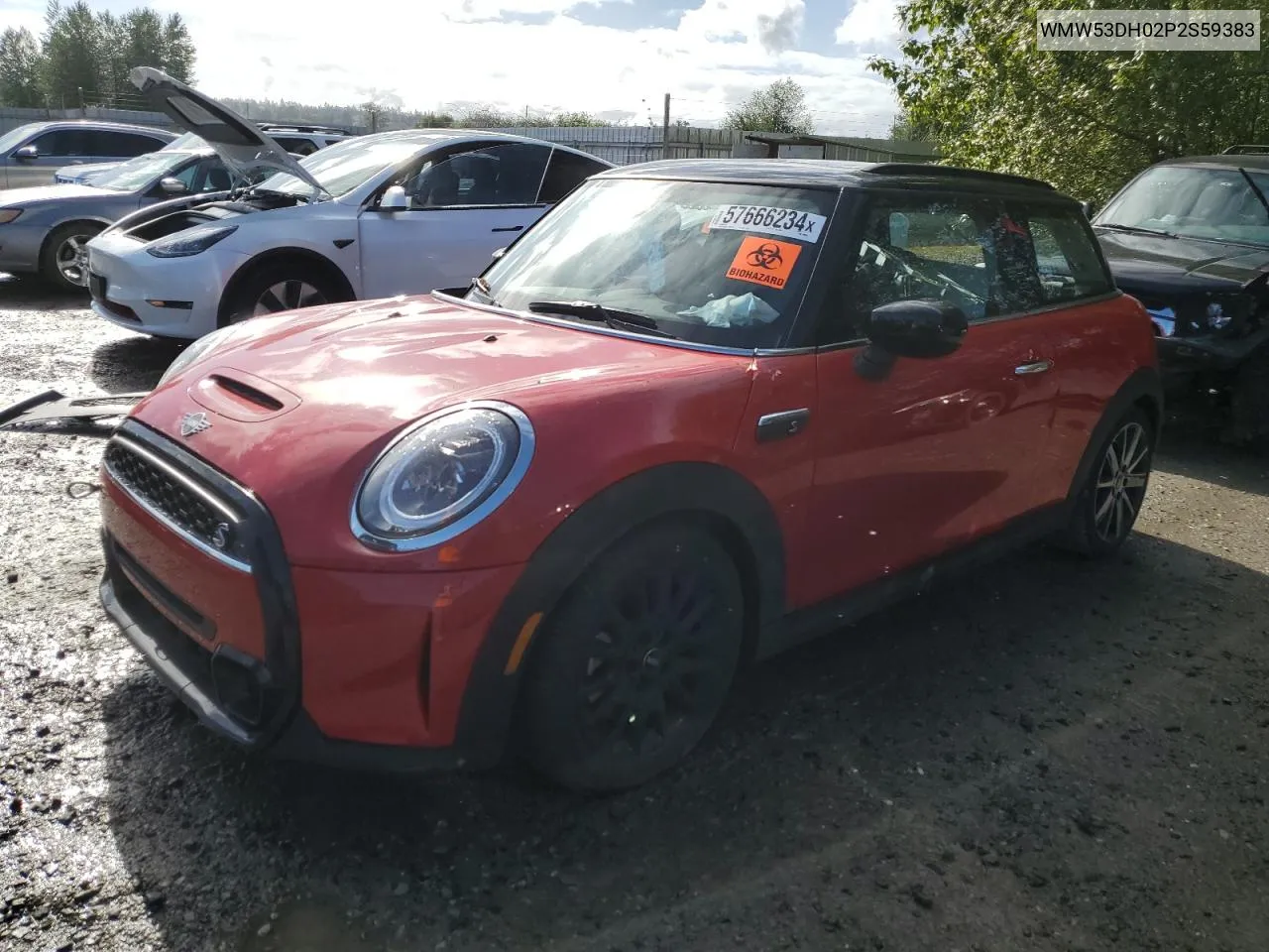 2023 Mini Cooper S VIN: WMW53DH02P2S59383 Lot: 57666234