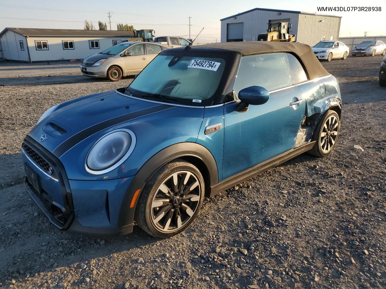 2023 Mini Cooper S VIN: WMW43DL07P3R28938 Lot: 75492794