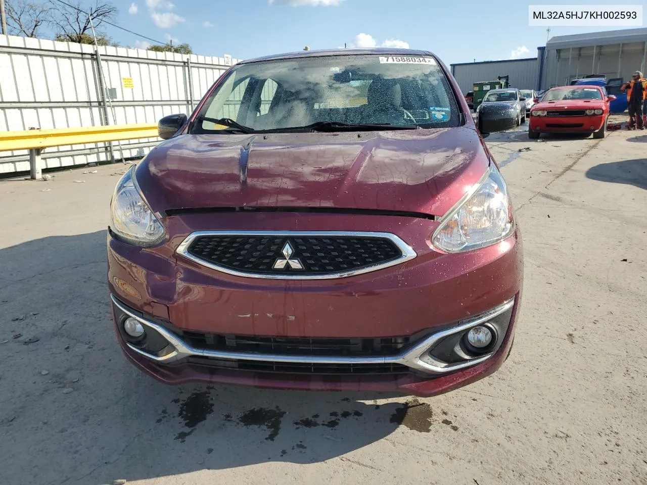 2019 Mitsubishi Mirage Le VIN: ML32A5HJ7KH002593 Lot: 71588034