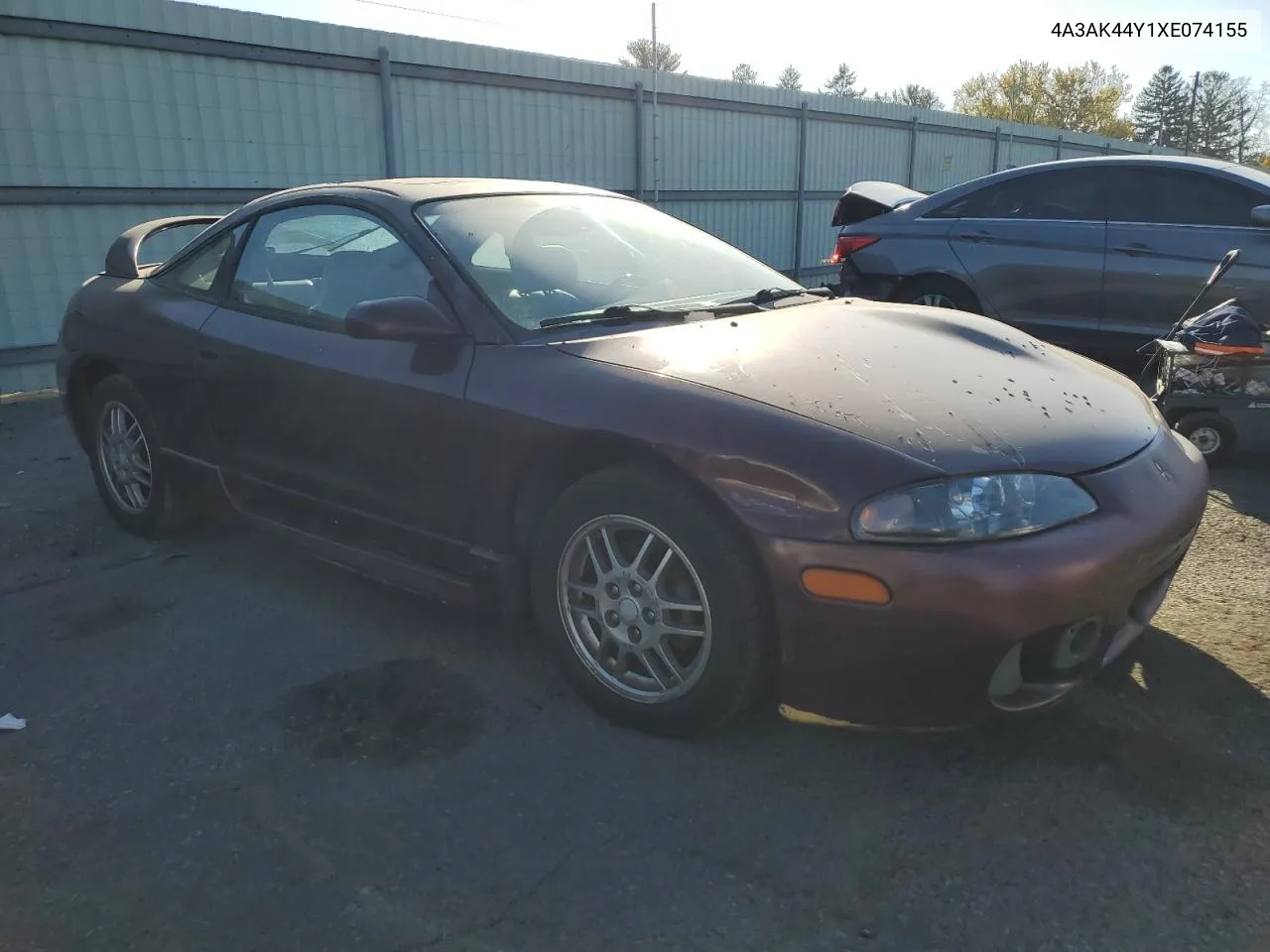 1999 Mitsubishi Eclipse Gs VIN: 4A3AK44Y1XE074155 Lot: 77143944