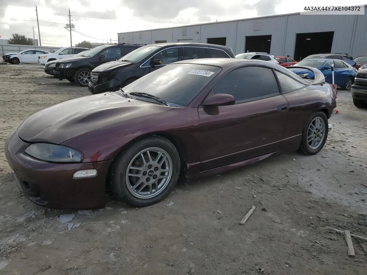 1999 Mitsubishi Eclipse Gs VIN: 4A3AK44Y7XE104372 Lot: 78361734