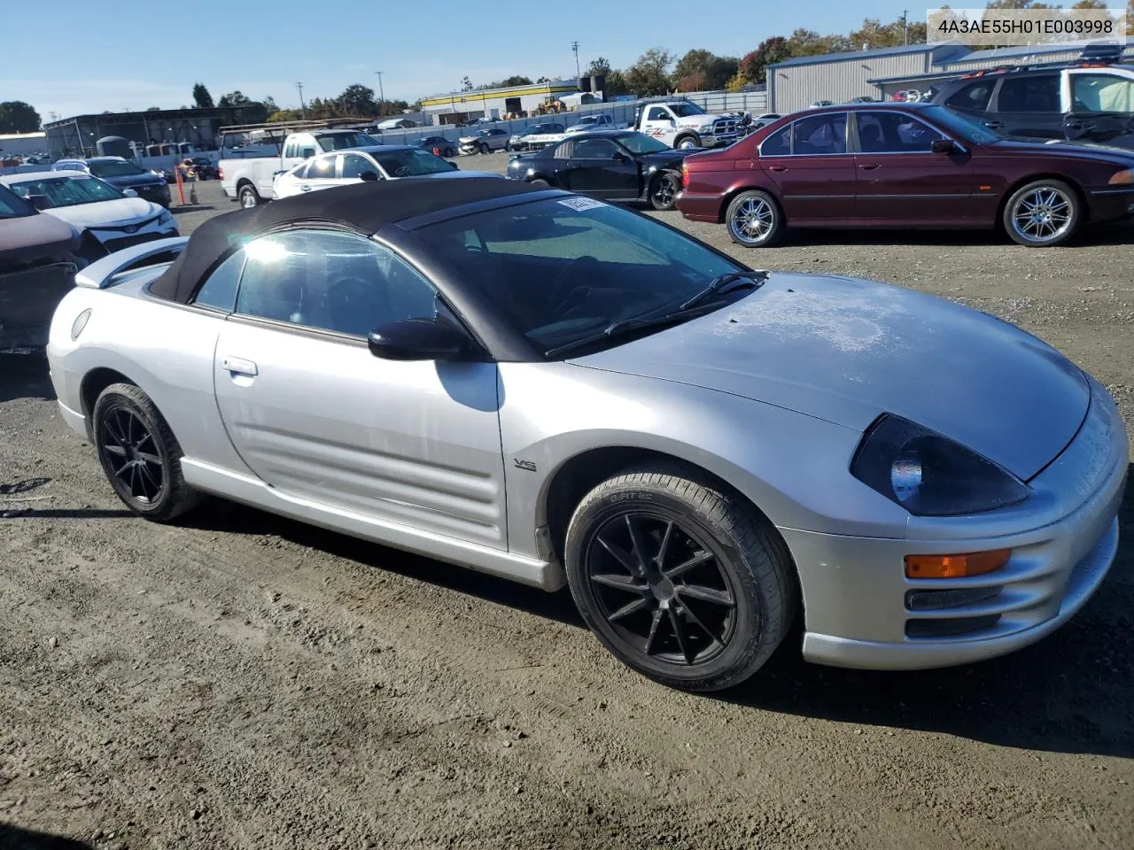 2001 Mitsubishi Eclipse Spyder Gt VIN: 4A3AE55H01E003998 Lot: 80507194