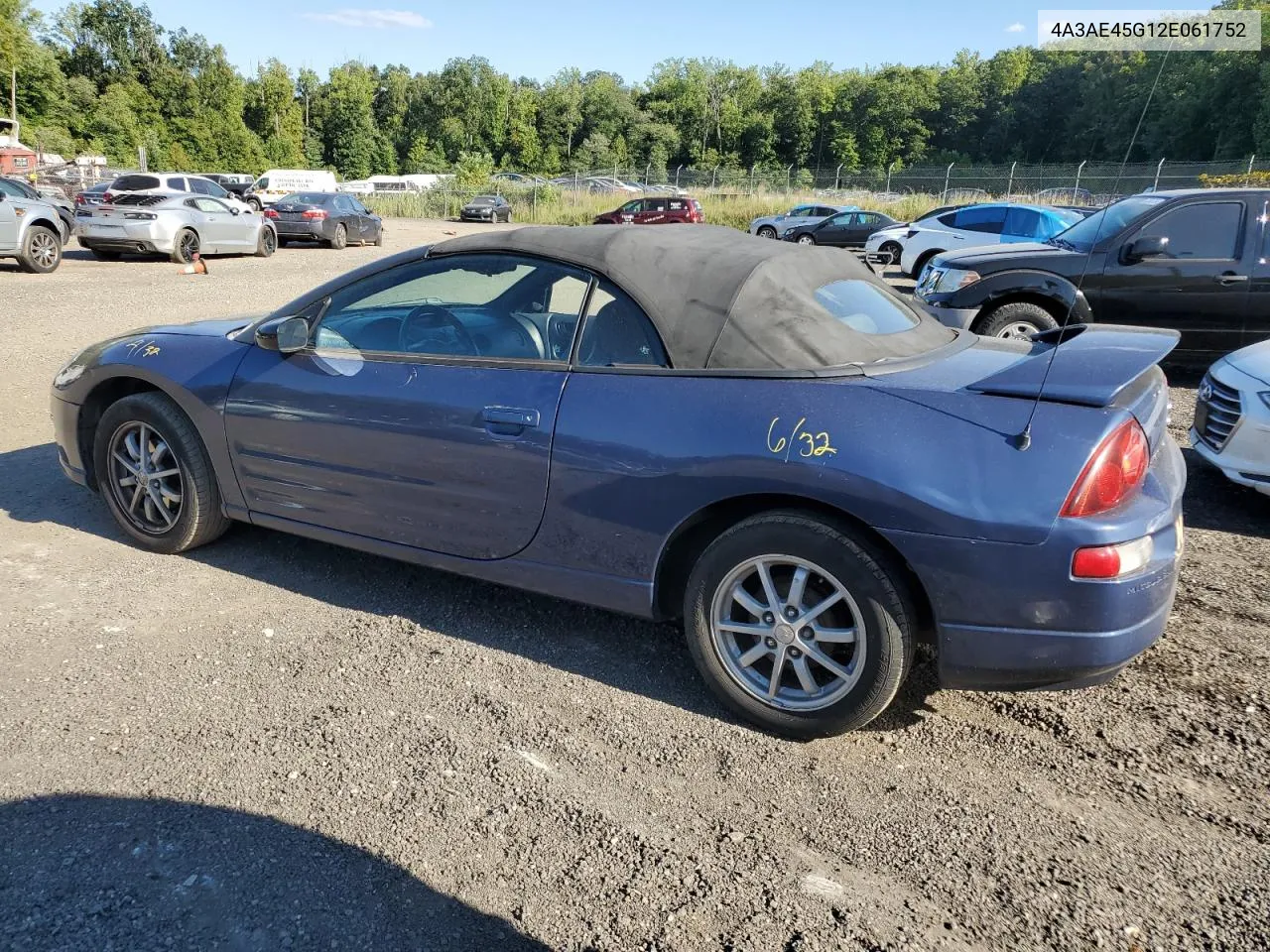 2002 Mitsubishi Eclipse Spyder Gs VIN: 4A3AE45G12E061752 Lot: 70638434