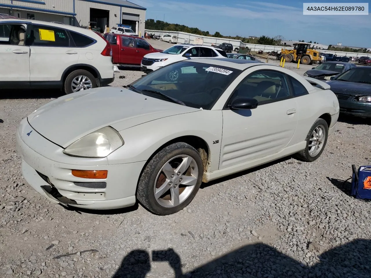 2002 Mitsubishi Eclipse Gt VIN: 4A3AC54H62E089780 Lot: 73694394