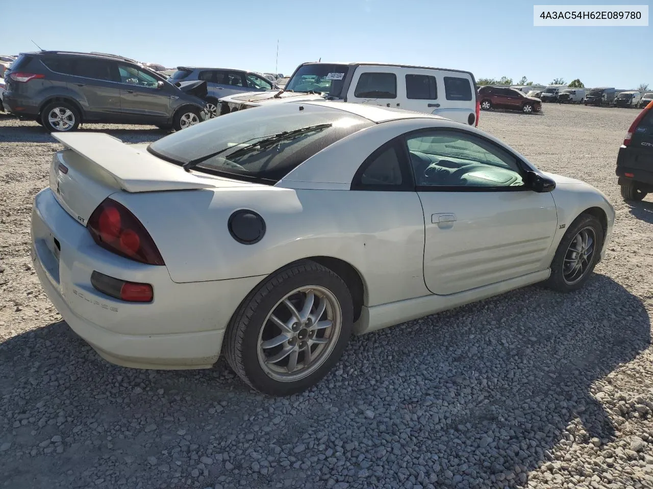 2002 Mitsubishi Eclipse Gt VIN: 4A3AC54H62E089780 Lot: 73694394