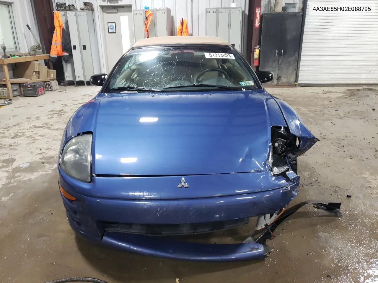 2002 Mitsubishi Eclipse Spyder Gt VIN: 4A3AE85H02E088795 Lot: 81313003