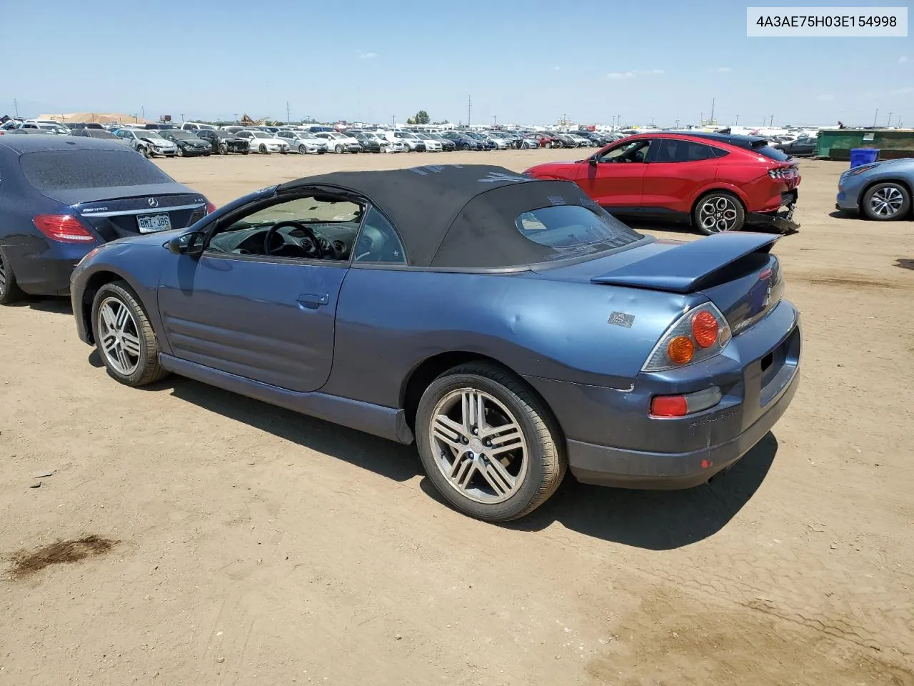 2003 Mitsubishi Eclipse Spyder Gts VIN: 4A3AE75H03E154998 Lot: 62535574