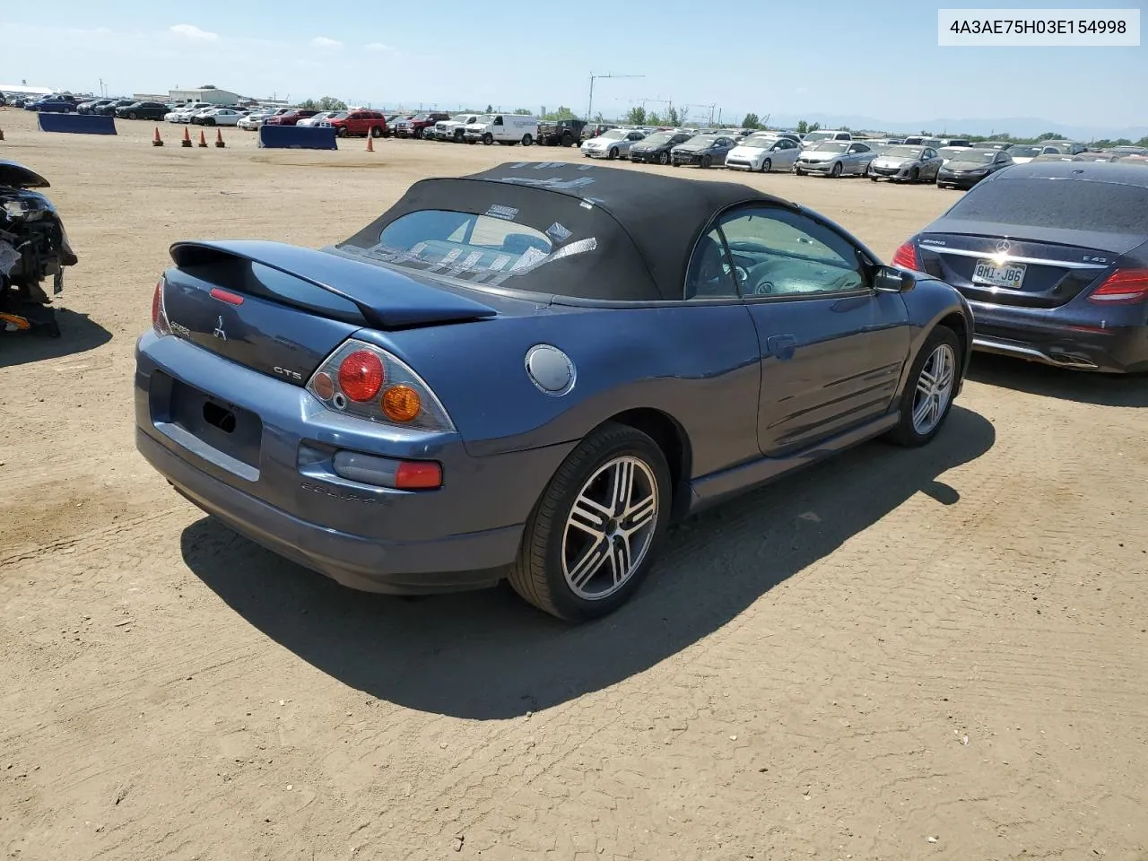 2003 Mitsubishi Eclipse Spyder Gts VIN: 4A3AE75H03E154998 Lot: 62535574