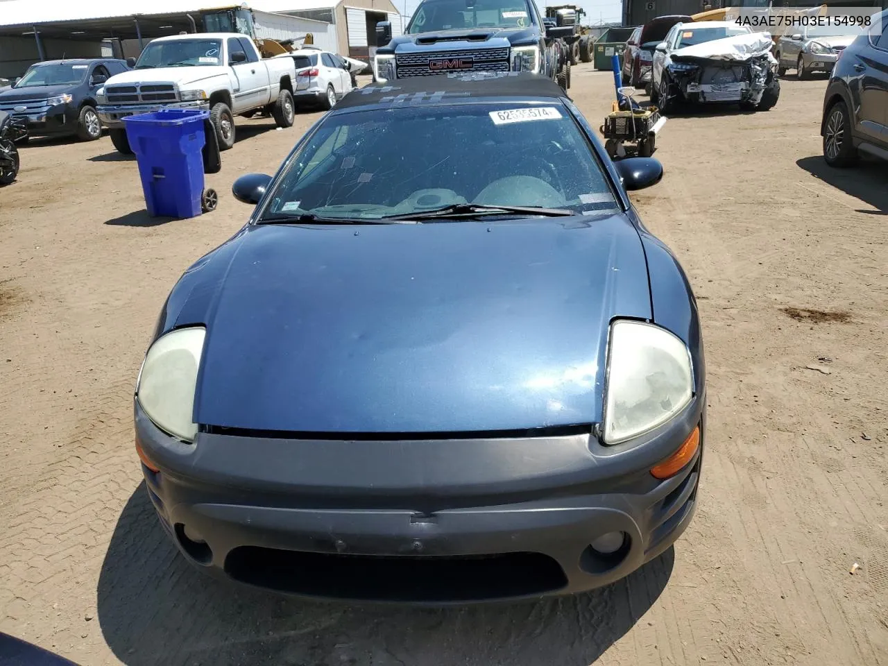 2003 Mitsubishi Eclipse Spyder Gts VIN: 4A3AE75H03E154998 Lot: 62535574