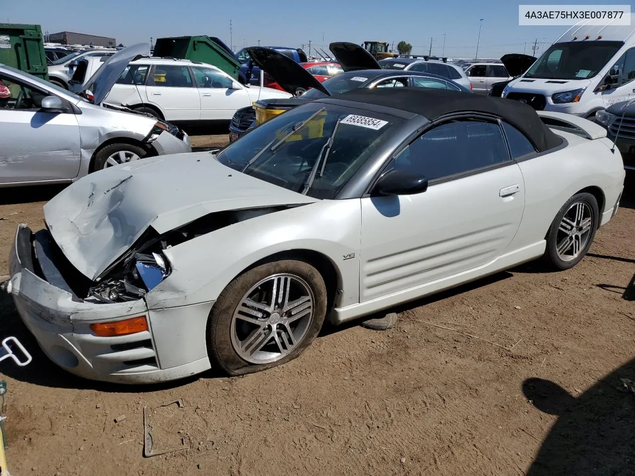 2003 Mitsubishi Eclipse Spyder Gts VIN: 4A3AE75HX3E007877 Lot: 69385854