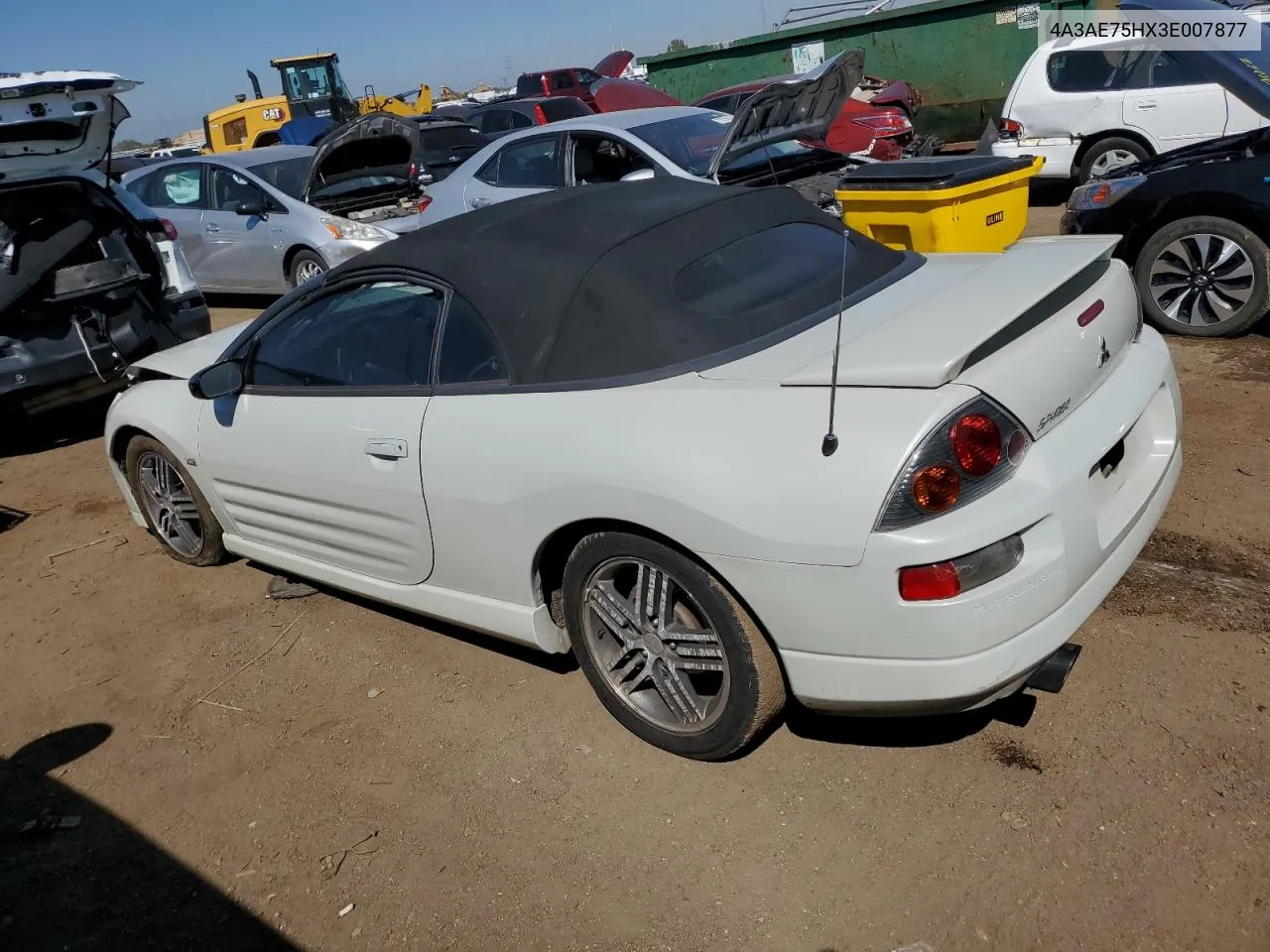 2003 Mitsubishi Eclipse Spyder Gts VIN: 4A3AE75HX3E007877 Lot: 69385854