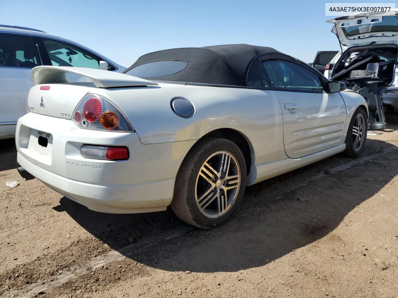 2003 Mitsubishi Eclipse Spyder Gts VIN: 4A3AE75HX3E007877 Lot: 69385854