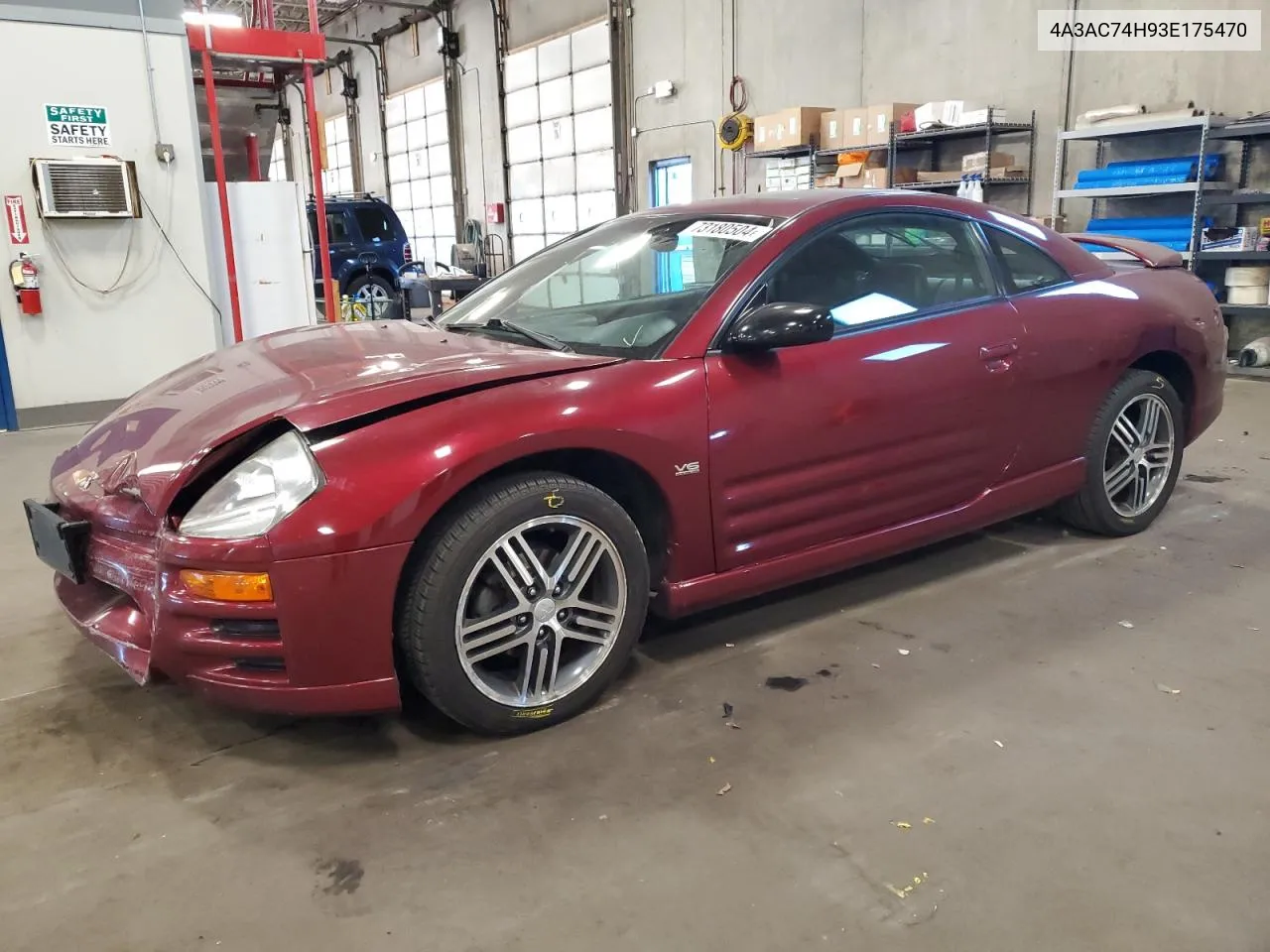 2003 Mitsubishi Eclipse Gts VIN: 4A3AC74H93E175470 Lot: 73180504