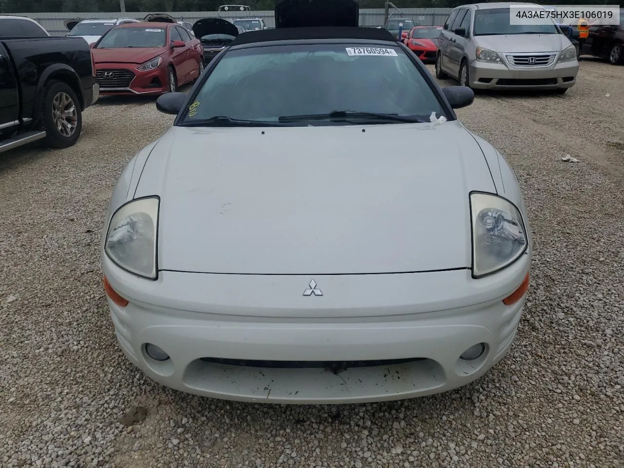 2003 Mitsubishi Eclipse Spyder Gts VIN: 4A3AE75HX3E106019 Lot: 73760594