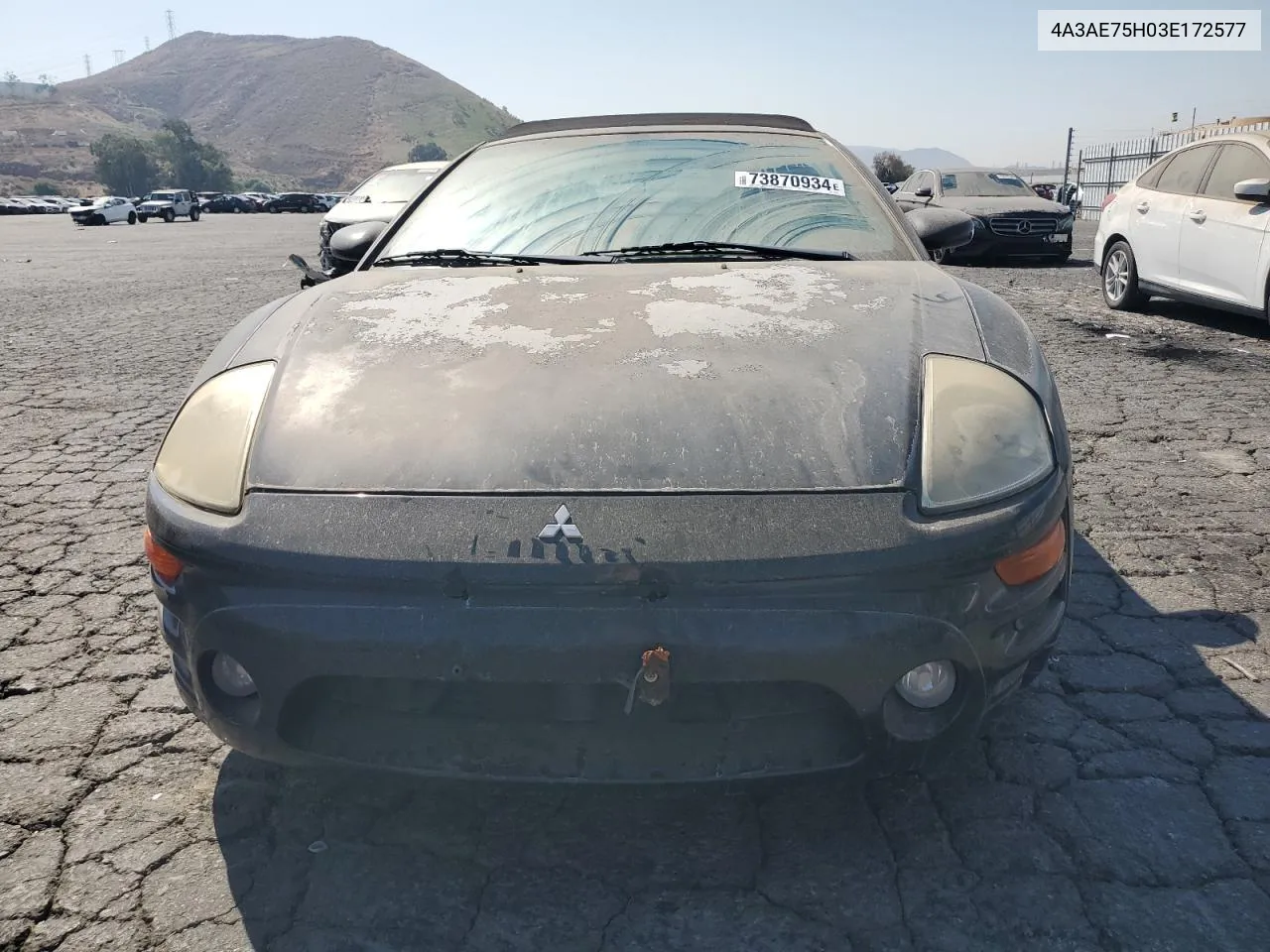 2003 Mitsubishi Eclipse Spyder Gts VIN: 4A3AE75H03E172577 Lot: 73870934