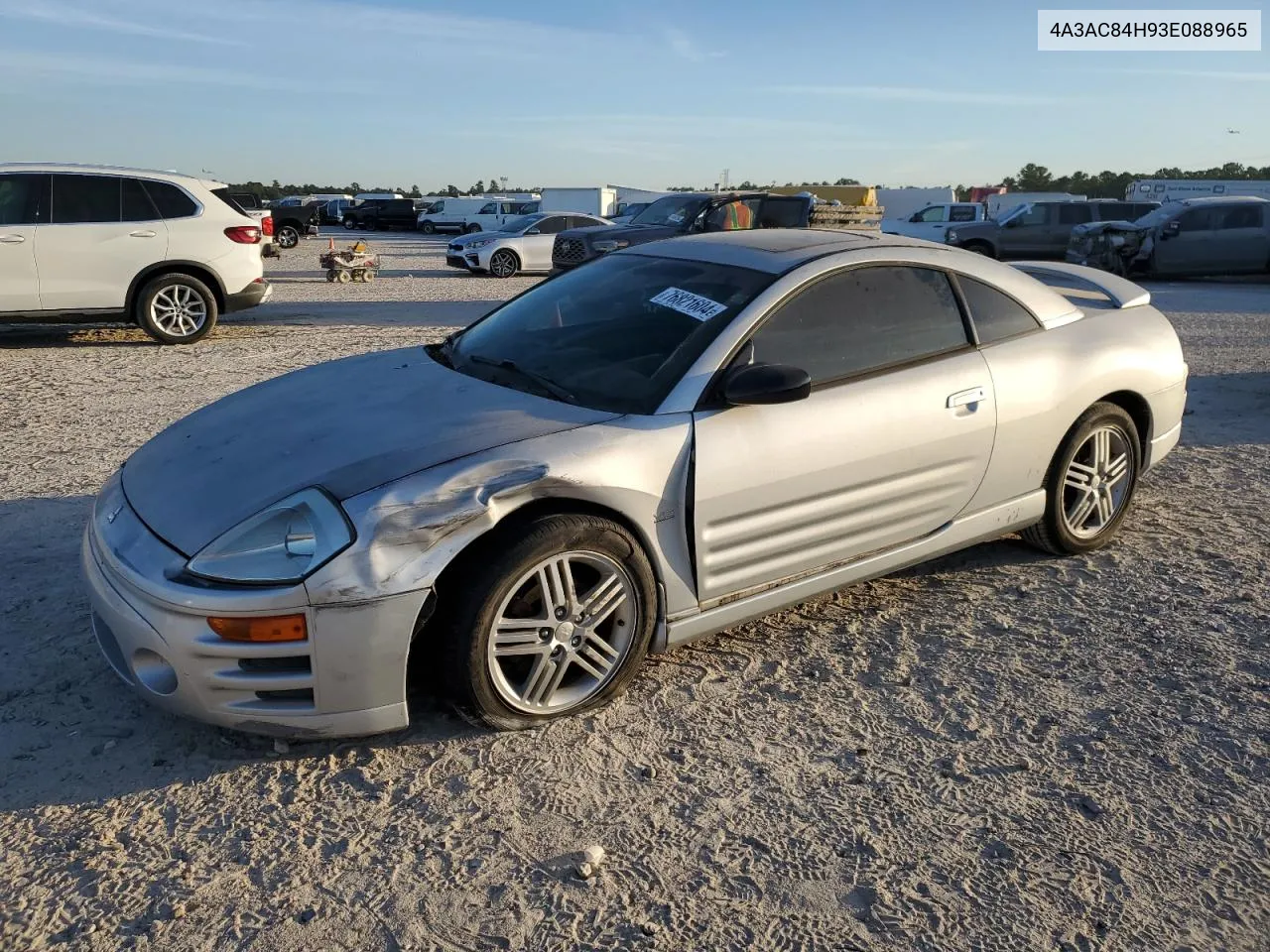 2003 Mitsubishi Eclipse Gt VIN: 4A3AC84H93E088965 Lot: 76821604