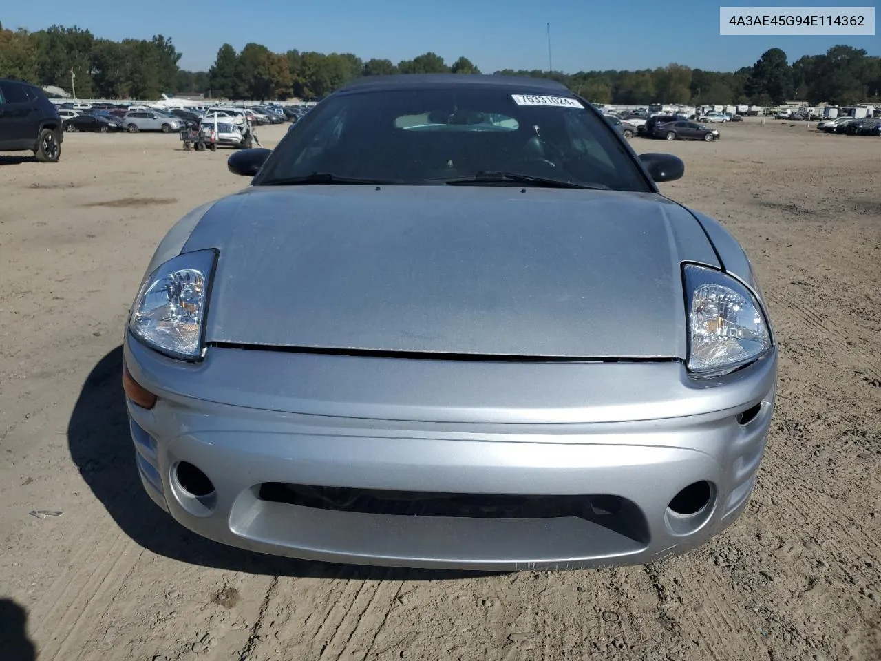 2004 Mitsubishi Eclipse Spyder Gs VIN: 4A3AE45G94E114362 Lot: 76331024