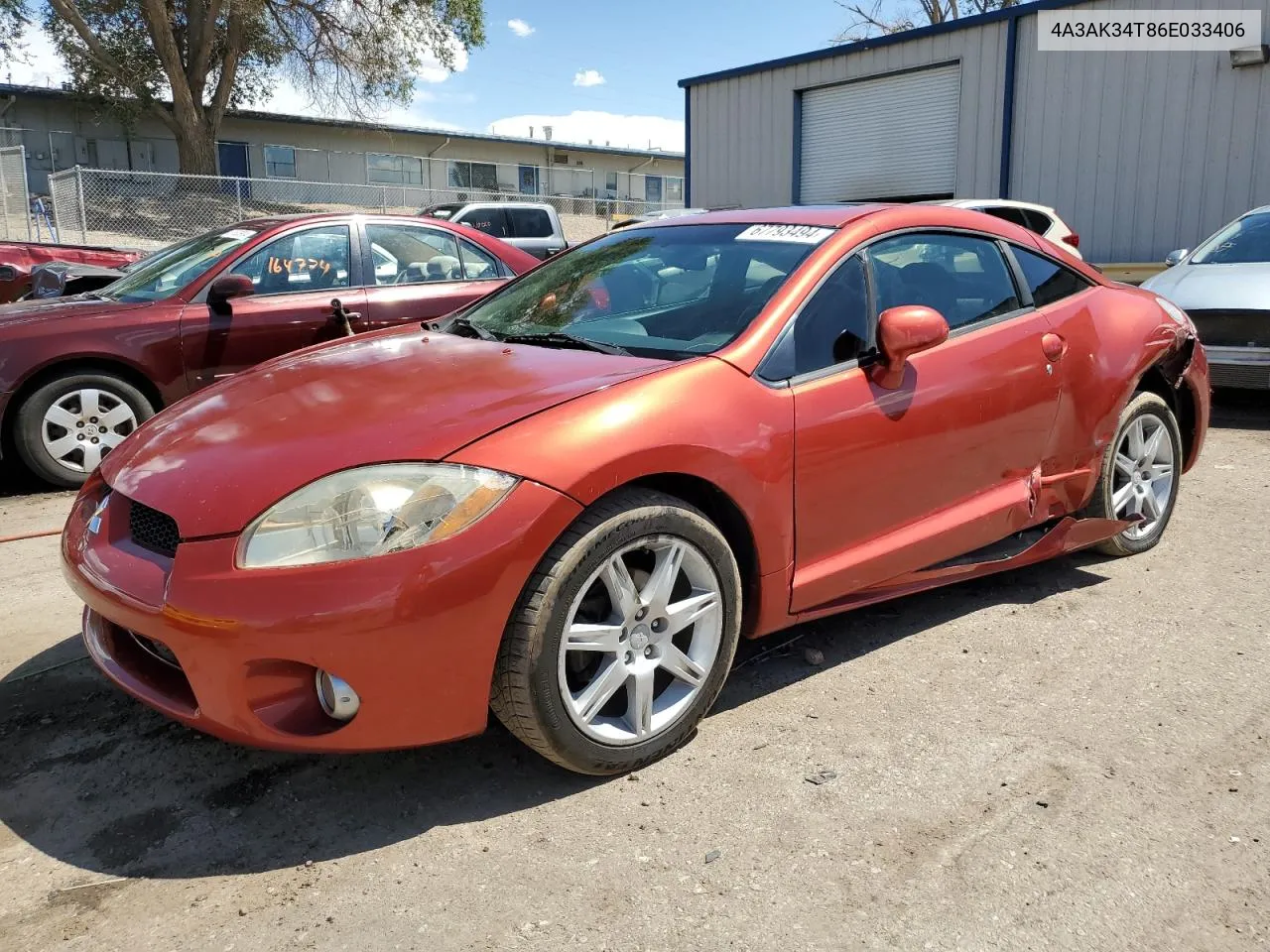 2006 Mitsubishi Eclipse Gt VIN: 4A3AK34T86E033406 Lot: 67793494