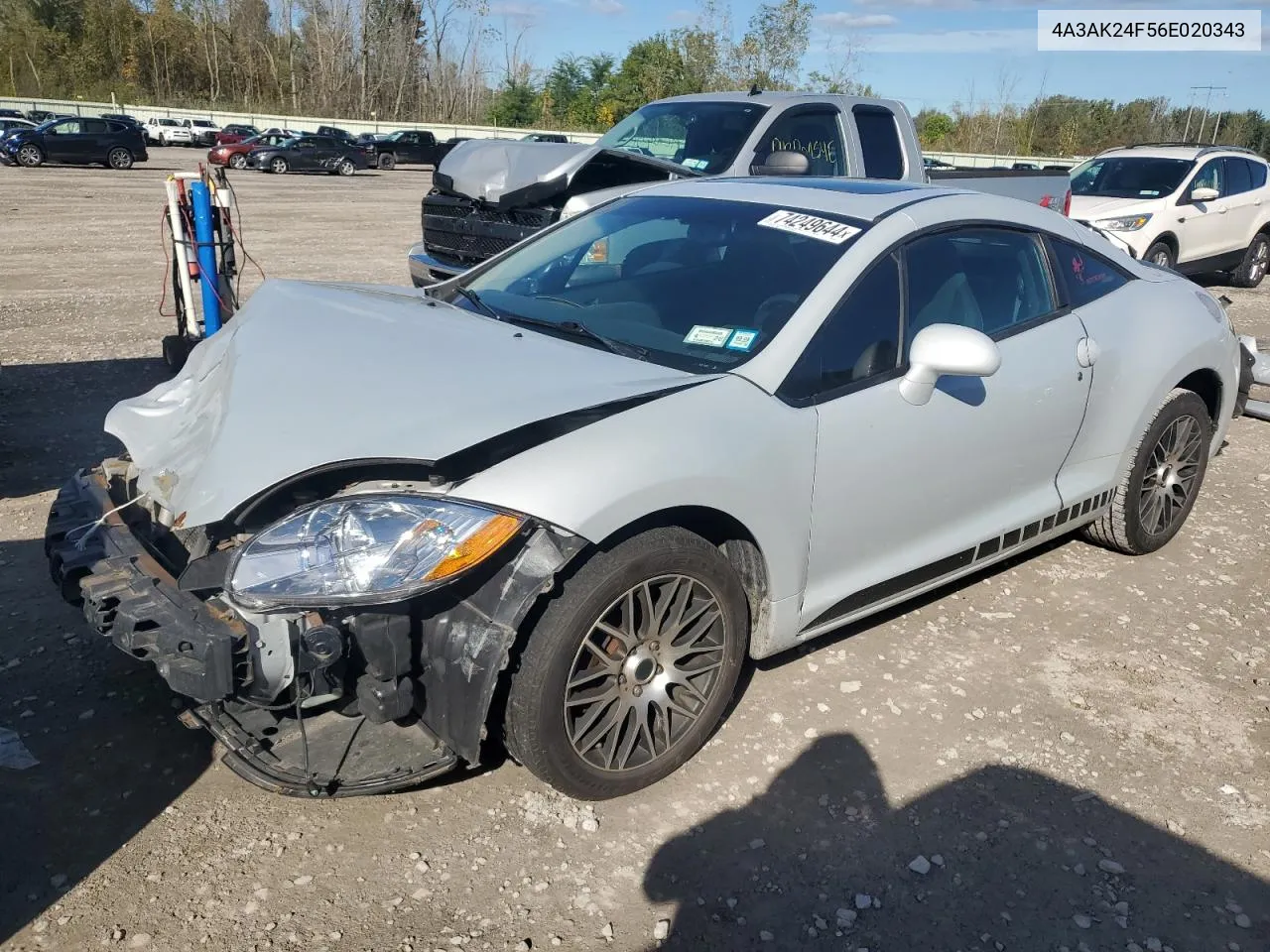 2006 Mitsubishi Eclipse Gs VIN: 4A3AK24F56E020343 Lot: 74249644