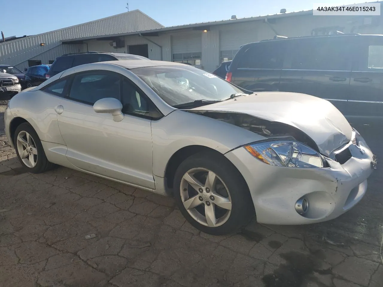 2006 Mitsubishi Eclipse Gt VIN: 4A3AK34T46E015243 Lot: 74841424