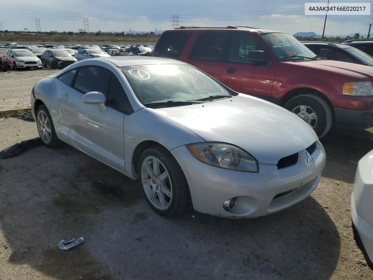 2006 Mitsubishi Eclipse Gt VIN: 4A3AK34T66E020217 Lot: 74996364