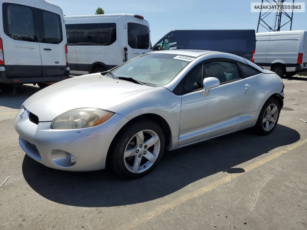 2007 Mitsubishi Eclipse Gt VIN: 4A3AK34T77E051865 Lot: 56808684