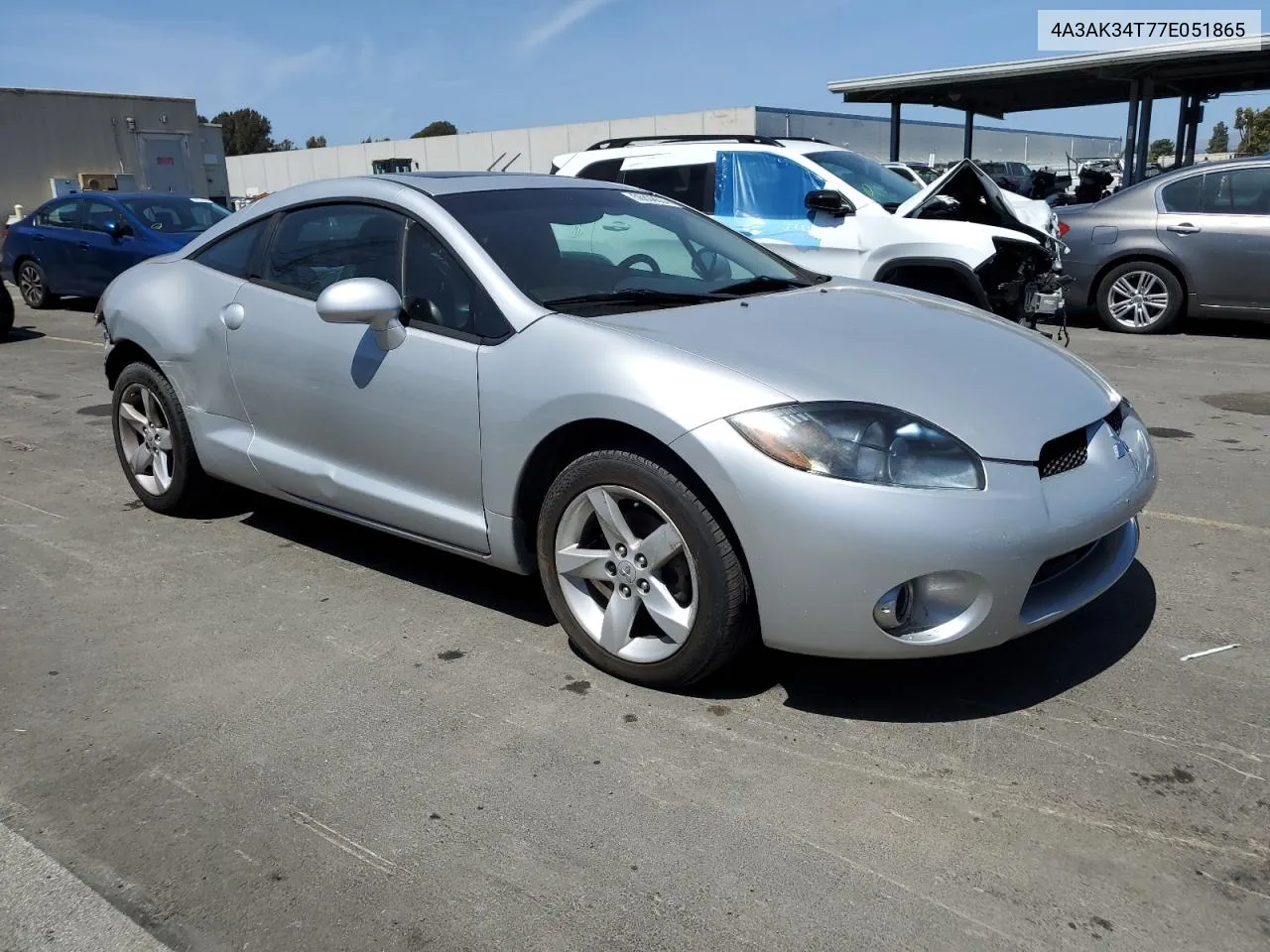 2007 Mitsubishi Eclipse Gt VIN: 4A3AK34T77E051865 Lot: 56808684