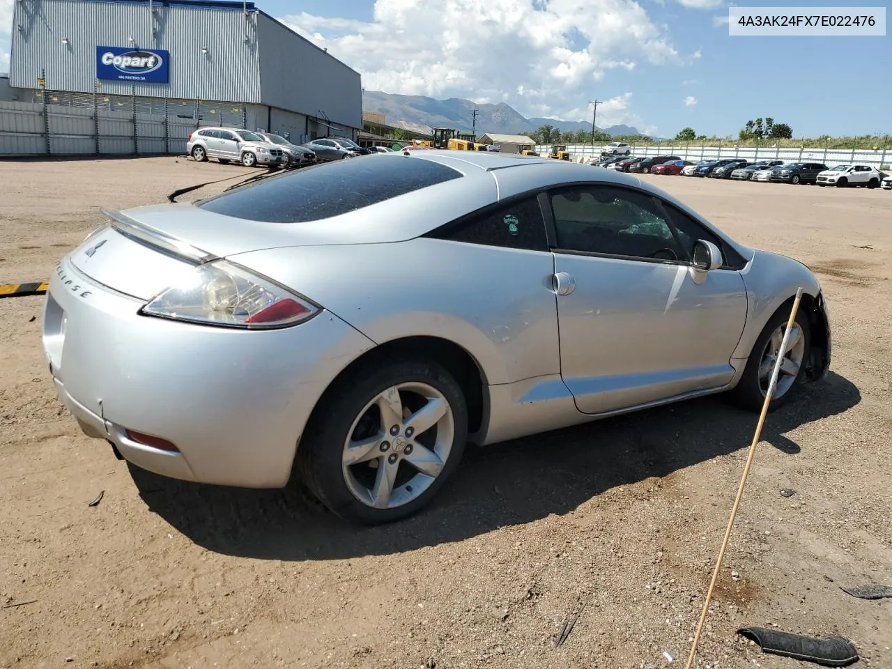 2007 Mitsubishi Eclipse Gs VIN: 4A3AK24FX7E022476 Lot: 69306824