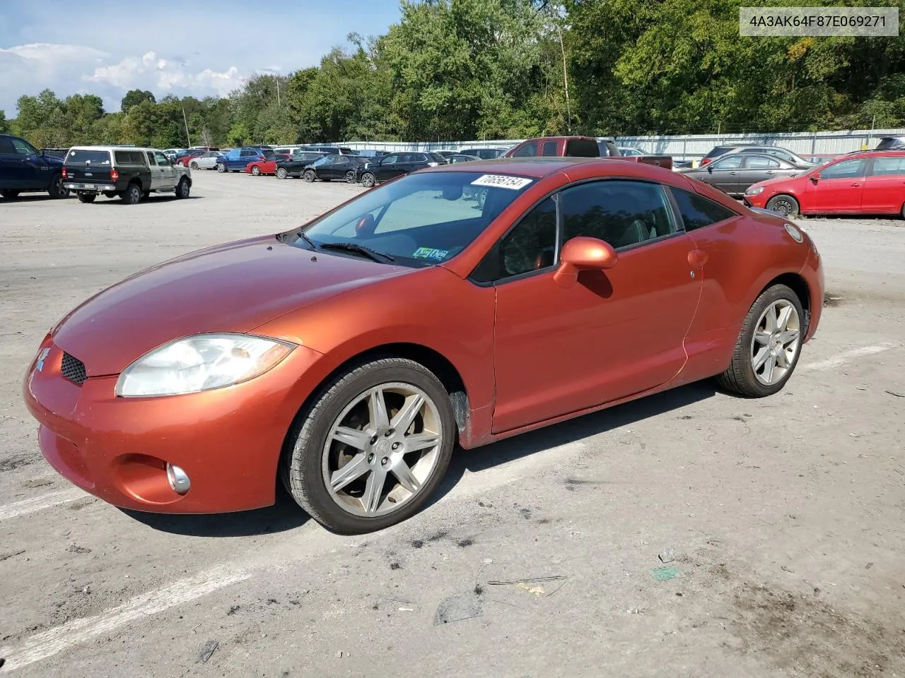 2007 Mitsubishi Eclipse Es VIN: 4A3AK64F87E069271 Lot: 70656154