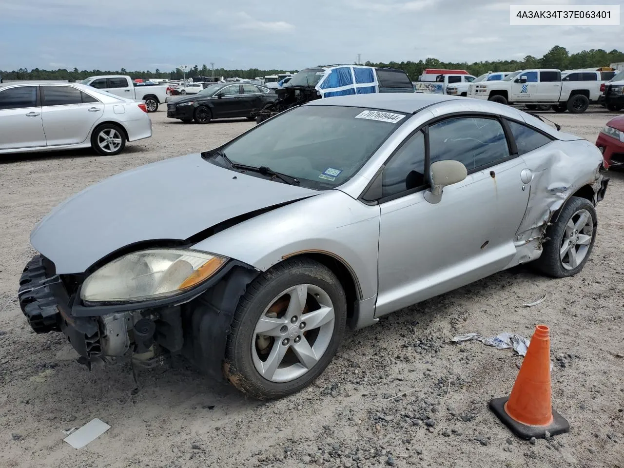 2007 Mitsubishi Eclipse Gt VIN: 4A3AK34T37E063401 Lot: 70760944