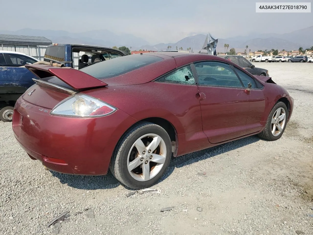 2007 Mitsubishi Eclipse Gt VIN: 4A3AK34T27E018790 Lot: 71011944