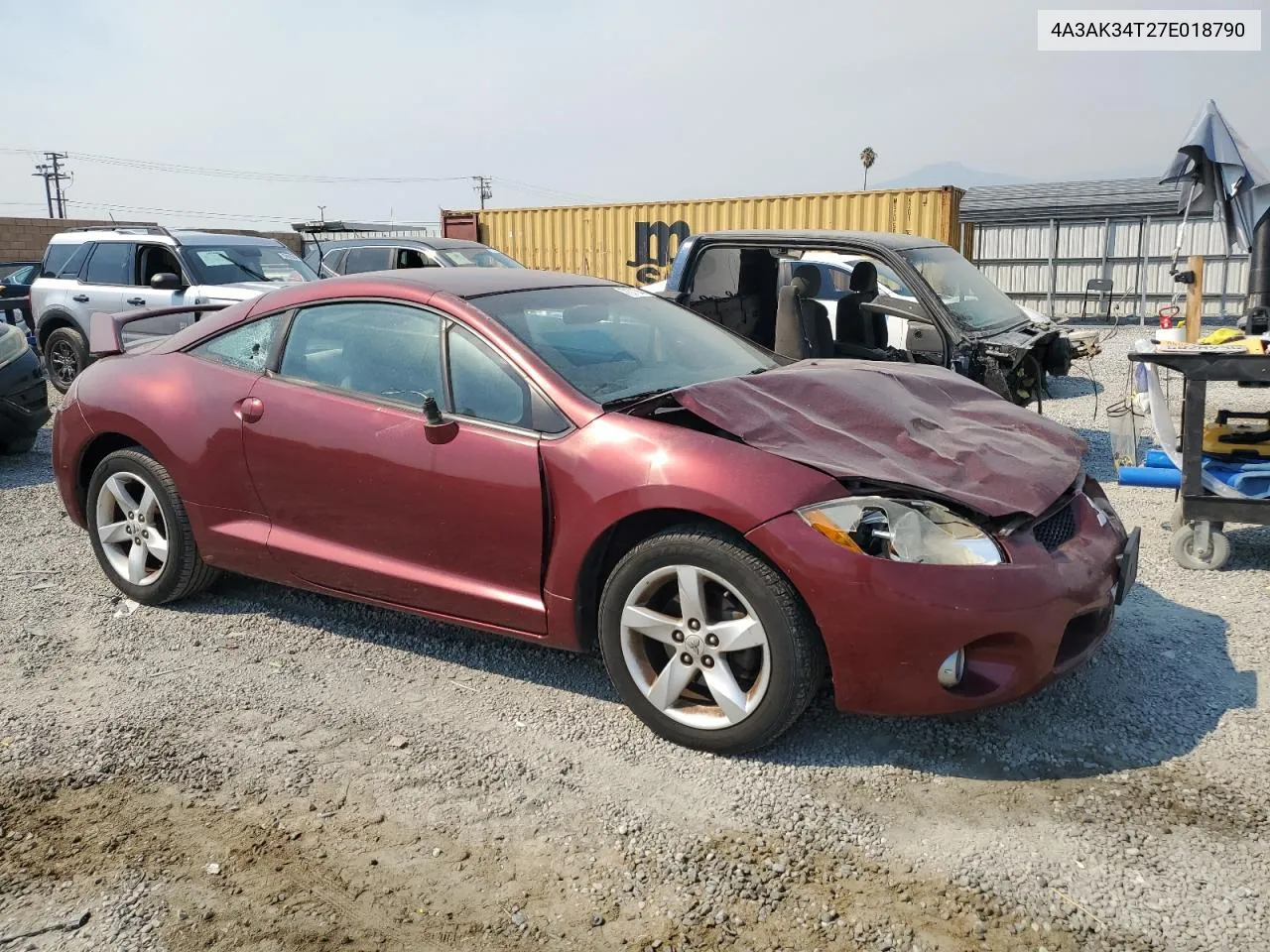 2007 Mitsubishi Eclipse Gt VIN: 4A3AK34T27E018790 Lot: 71011944