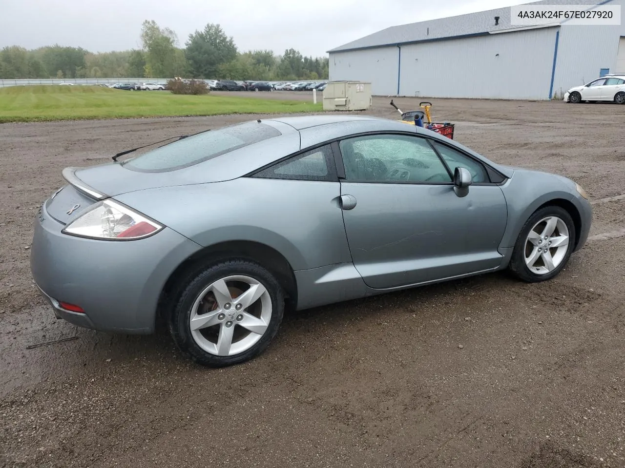 4A3AK24F67E027920 2007 Mitsubishi Eclipse Gs