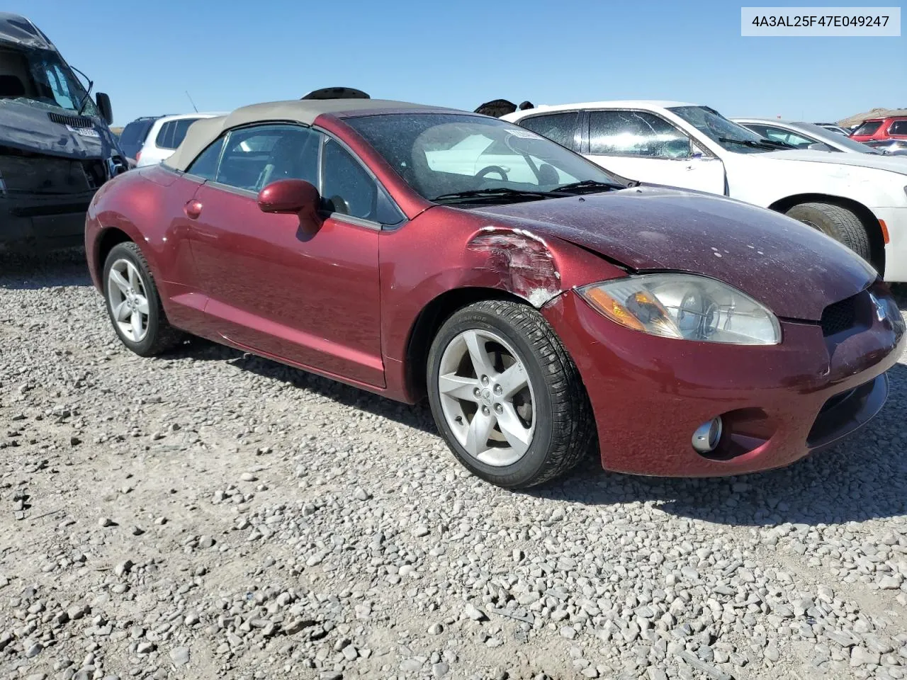 2007 Mitsubishi Eclipse Spyder Gs VIN: 4A3AL25F47E049247 Lot: 72284864