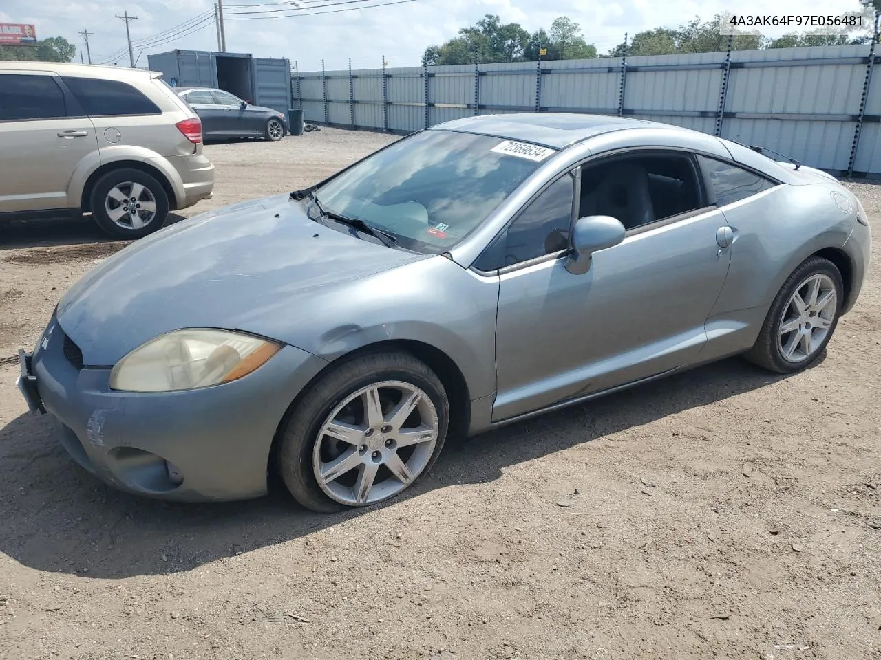 2007 Mitsubishi Eclipse Es VIN: 4A3AK64F97E056481 Lot: 72369634