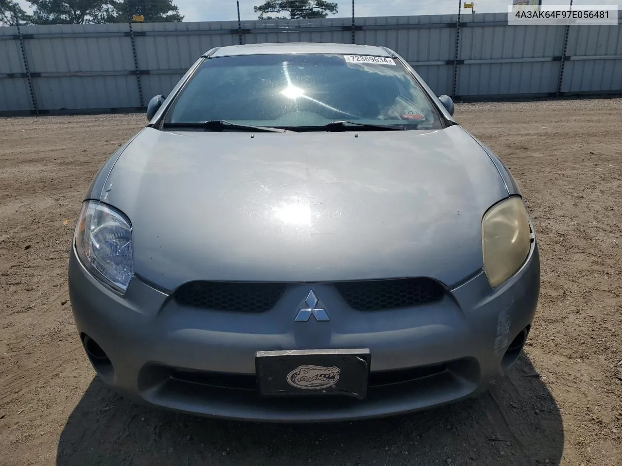 2007 Mitsubishi Eclipse Es VIN: 4A3AK64F97E056481 Lot: 72369634