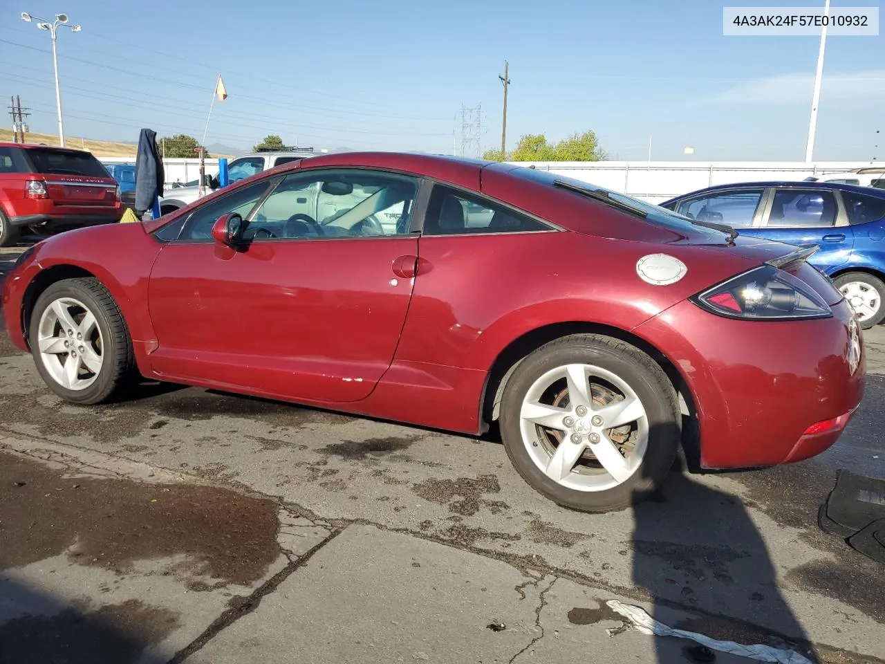 2007 Mitsubishi Eclipse Gs VIN: 4A3AK24F57E010932 Lot: 73707004