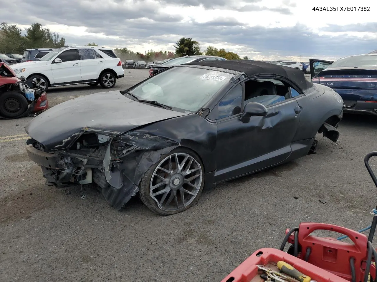 2007 Mitsubishi Eclipse Spyder Gt VIN: 4A3AL35TX7E017382 Lot: 76001374