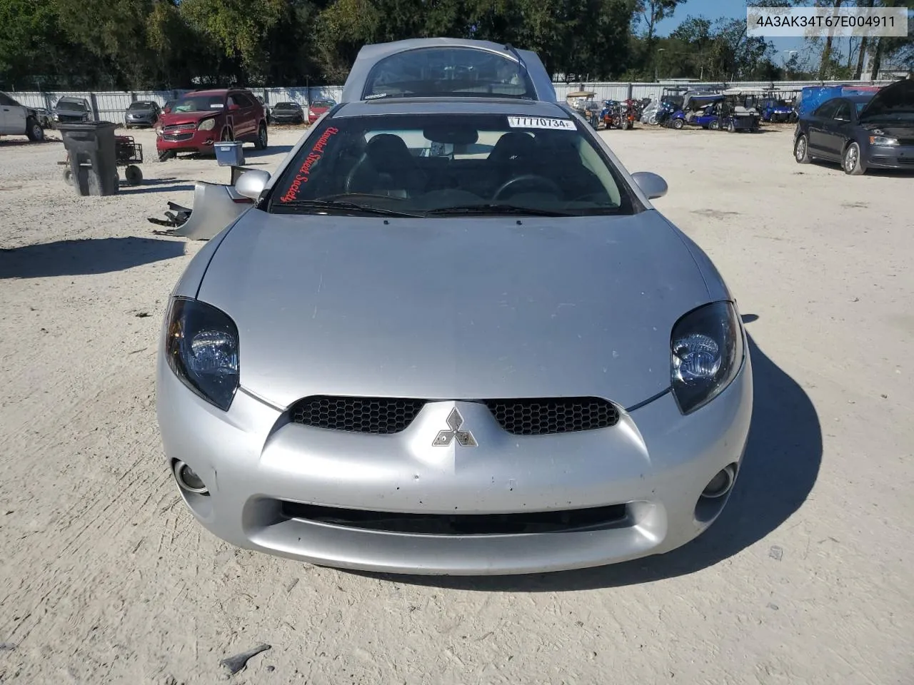 2007 Mitsubishi Eclipse Gt VIN: 4A3AK34T67E004911 Lot: 77770734