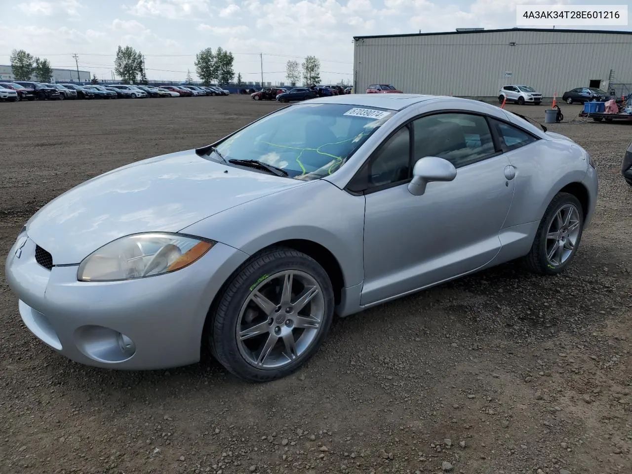 2008 Mitsubishi Eclipse Gt VIN: 4A3AK34T28E601216 Lot: 67039074