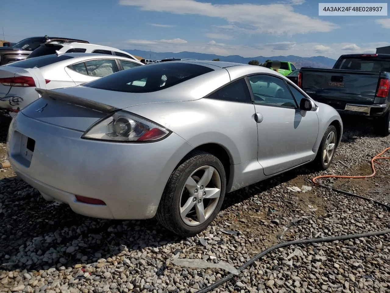 2008 Mitsubishi Eclipse Gs VIN: 4A3AK24F48E028937 Lot: 67421804